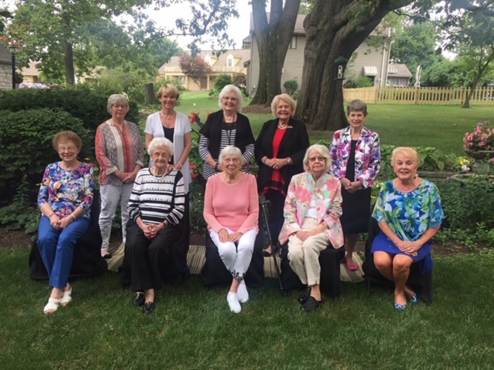 Past Middletown Area Federation of Women's Club presidents are looking forward to this year's 100th Charity Ball. Front row, from left:  Jackie Sullivan, Mary Maurer, Virginia Jenkins, Carolyn Parmer and Frances Sack. Back row: Barb Brown, Marilyn Goughenour, LaVonne Michael, Miriam Johnson and Ruthanne Cassidy. SUBMITTED PHOTO