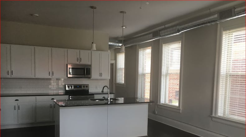 This is a unit in the newly completed Davis Apartments, in Hamilton. MIKE RUTLEDGE/STAFF