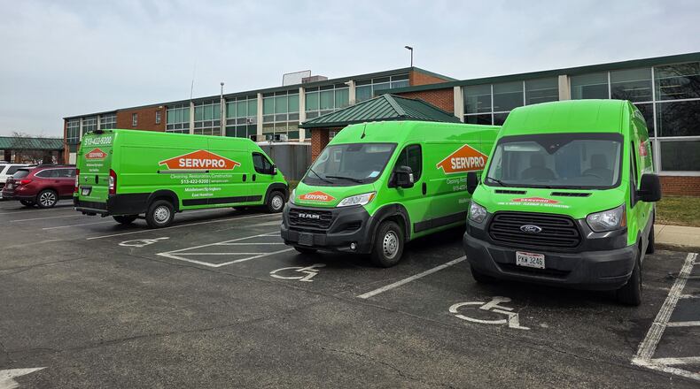 ServePro was on hand Feb. 17, 2026 at Edgewood Primary School in Trenton after the building was flooded from a burst water pipe. NICK GRAHAM/STAFF