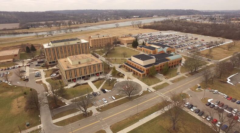Less than two miles south of Hamilton, the Miami University Hamilton campus sits along the Great Miami River with access from University Boulevard. TY GREENLEES / STAFF