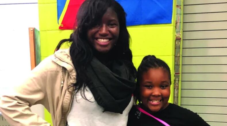 Big Sister Kennedy and Little Sister Kylie have connected through Big Brothers Big Sisters of Butler County, which says it has a need for adult volunteers to serve as "Bigs." HAMILTONIAN/CONTRIBUTED