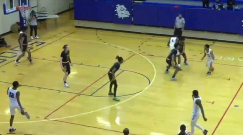 Two parents or guardians per player were permitted into a Cincinnati-area basketball game Feb. 3, 2023 because of a fight at a previous game. CONTRIBUTED/WCPO