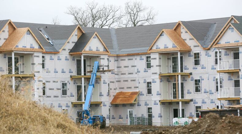 Construction on Fairfield Village Senior Apartments should be complete this year on a new three-story, 119- unit senior independent living facility on Patterson Drive. City officials say they hope the $7 million project will serve as a catalyst for more redevelopment in the area. For years, the recession slowed the redevelopment project, which started in 2008 with the demolition of 100,000 square feet of a mostly vacant Fair Plaza shopping center. GREG LYNCH / STAFF