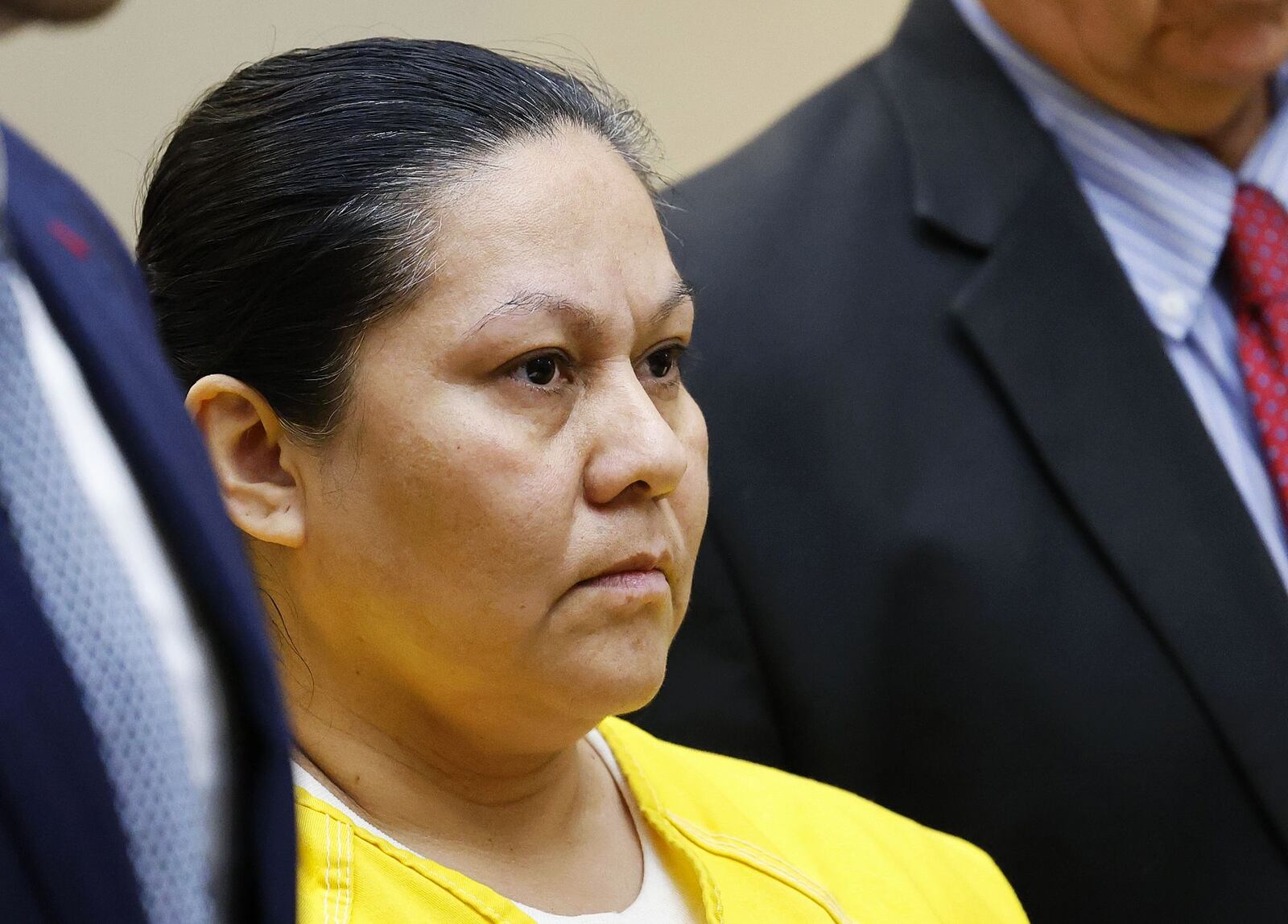Sara Rodriguez-Remigio appeared for arraignment Tuesday, May 24 in Butler County Common Pleas Court in connection with the fatal stabbing at the Fraternal Order of Police lodge that occurred earlier this month. NICK GRAHAM/STAFF