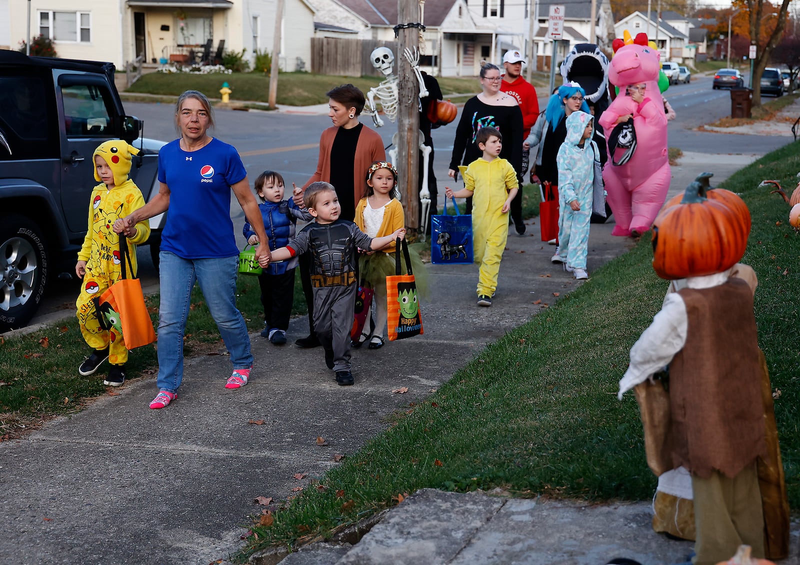 The sidewalks in Springfield were filled with ghouls and goblins with the occasional super hero and princess thrown in for good measure Saturday night, Oct. 29, 2022 during this year's Trick or Treat in Clark County. Kids of all ages went door to door to houses, some with elaborate decorations, filling their bags with sweet treats. STAFF