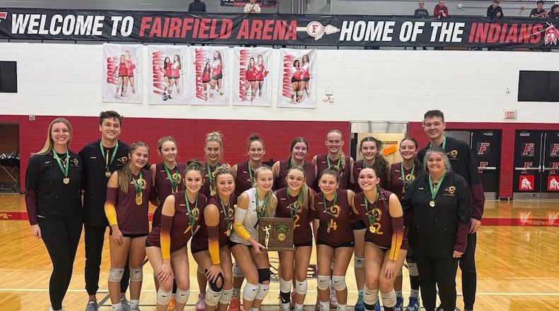 The Ross High School girls volleyball team takes a 23-2 record into its Division III regional semifinal against Tippecanoe on Wednesday at Lakota East. PROVIDED PHOTO