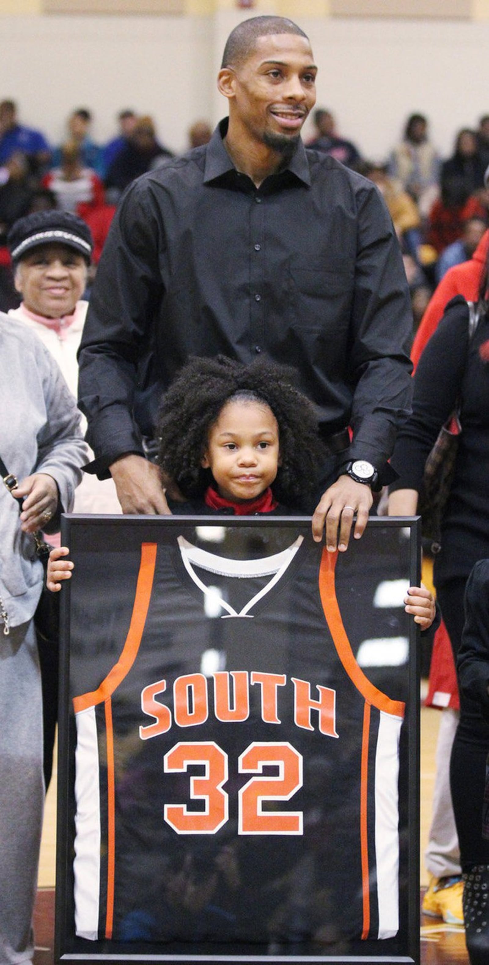 Chet Mason had his No. 32 Cleveland South High School jersey retired in 2014. PHOTO COURTESY OF LYNDHURST BRUSH HIGH SCHOOL