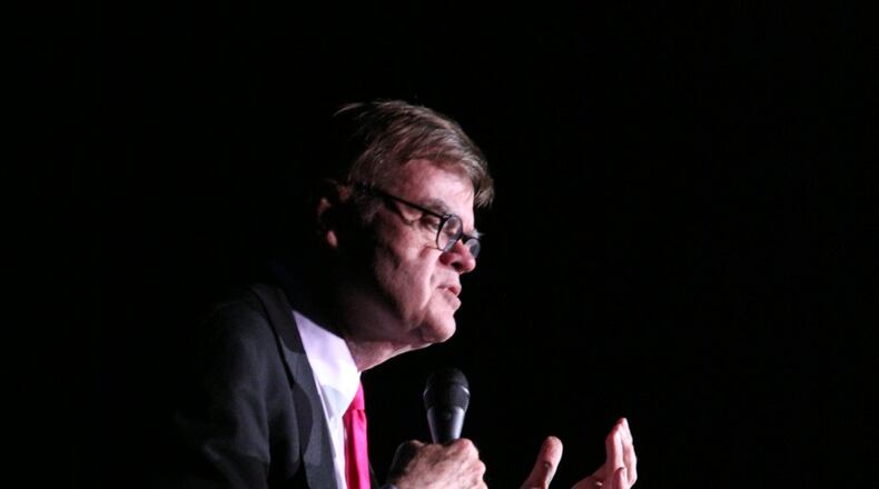Garrison Keillor, who retired last summer from hosting “A Prairie Home Companion” after 42 years, is bringing a solo show to the Aronoff Center on Friday. CONTRIBUTED