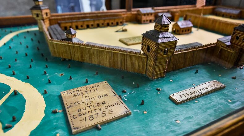 The Butler County Soldiers, Sailors and Pioneers Monument was built by the people of Butler County to honor those who served and who sacrificed their lives in the service of our country. The monument also celebrates the men and women who first settled Butler County. The monument is open to the public Thursday, Friday and Saturday from 10 am to 4 pm and Memorial Day, July 4th and Veterans Day.
The monument is located at One South Monument Avenue in Hamilton at the site Fort Hamilton was located. Construction started in 1902 and the official dedication took place July 4, 1906.
A 3,500 pound, 14 foot, bronze statue of a Civil War soldier known as "Billy Yank" created by Hamilton sculptor Rudolph Theim stands on top of the monument. NICK GRAHAM/STAFF