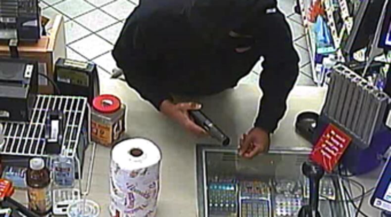 Fairfield Twp. police are seeking information to lead to the arrest of this robbery suspect. The robbery occurred Jan. 30, 2022 at Speedway gas station on Tylersville Road. CONTRIBUTED