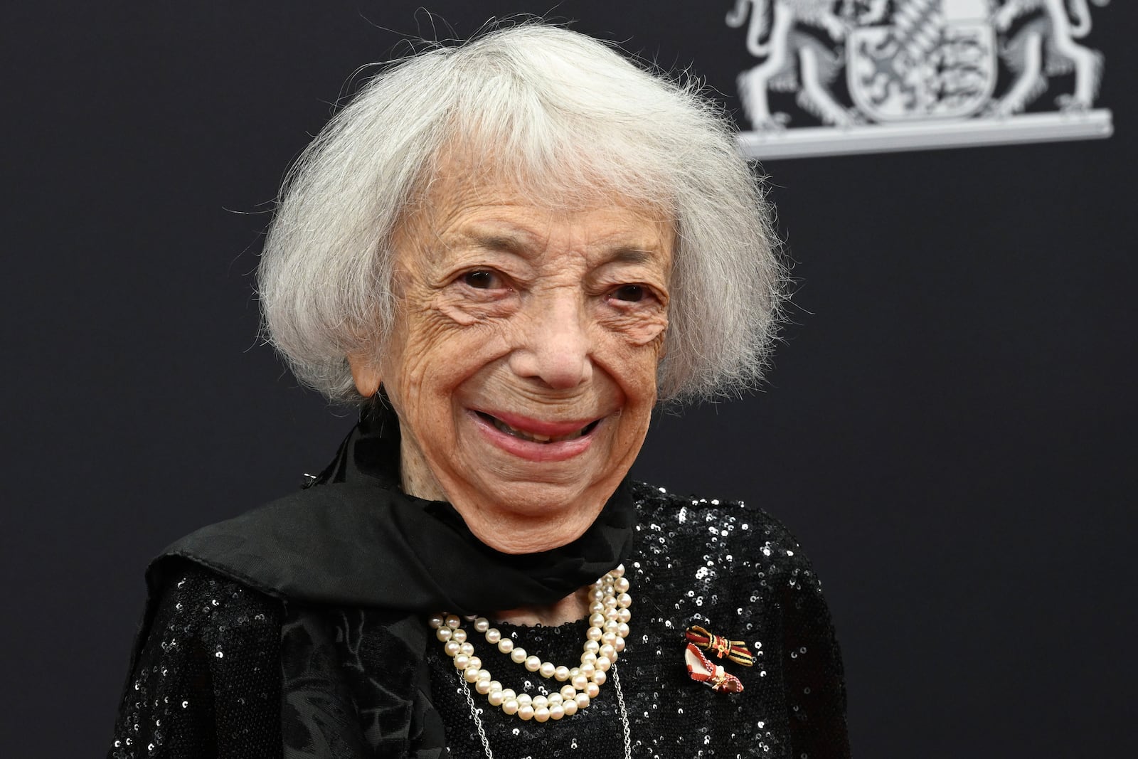 FILE - Holocaust survivor Margot Friedlaender arrives for the Bambi Awards 2024 in Munich, Germany, Thursday, Nov. 7, 2024. (Felix Hoerhager/dpa via AP, File)