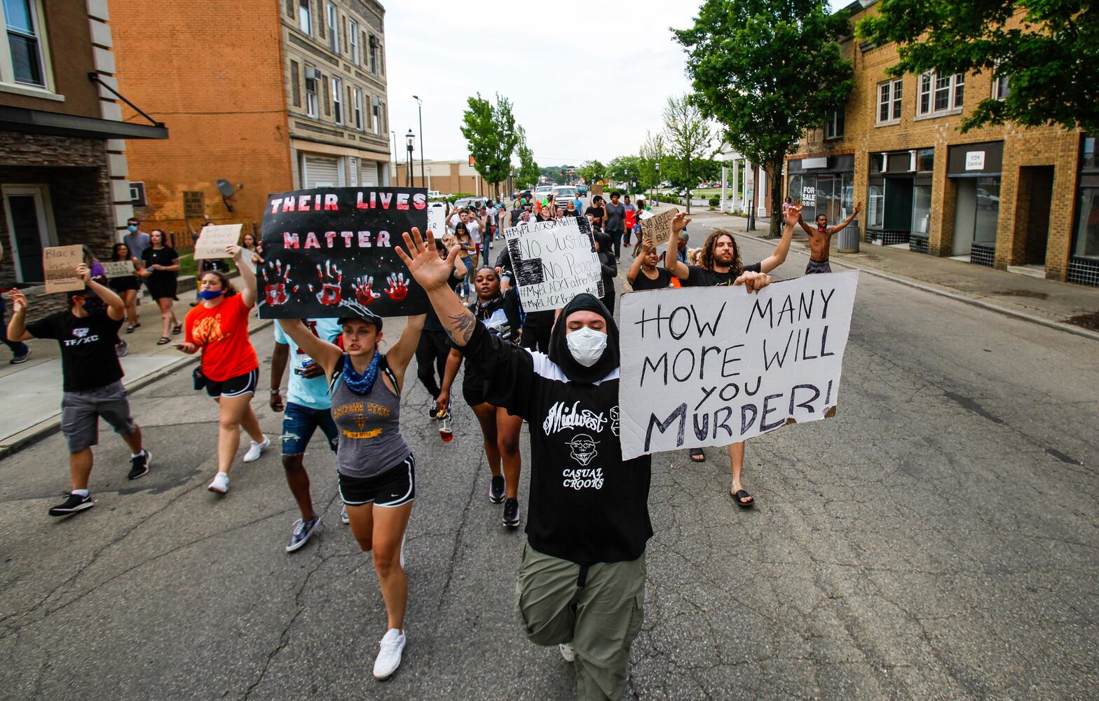 Crowd gathers for peaceful protest and march in Middletown