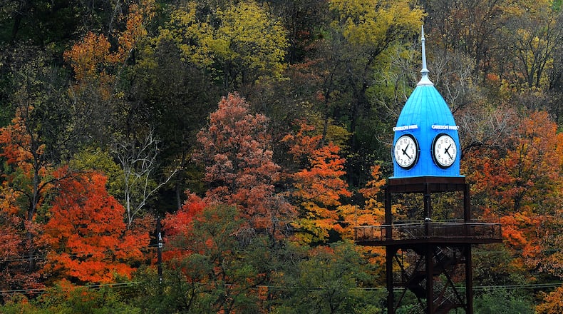 The beautiful fall colors around Carillon Park, Wednesday, Oct. 25, 2023. MARSHALL GORBY\STAFF