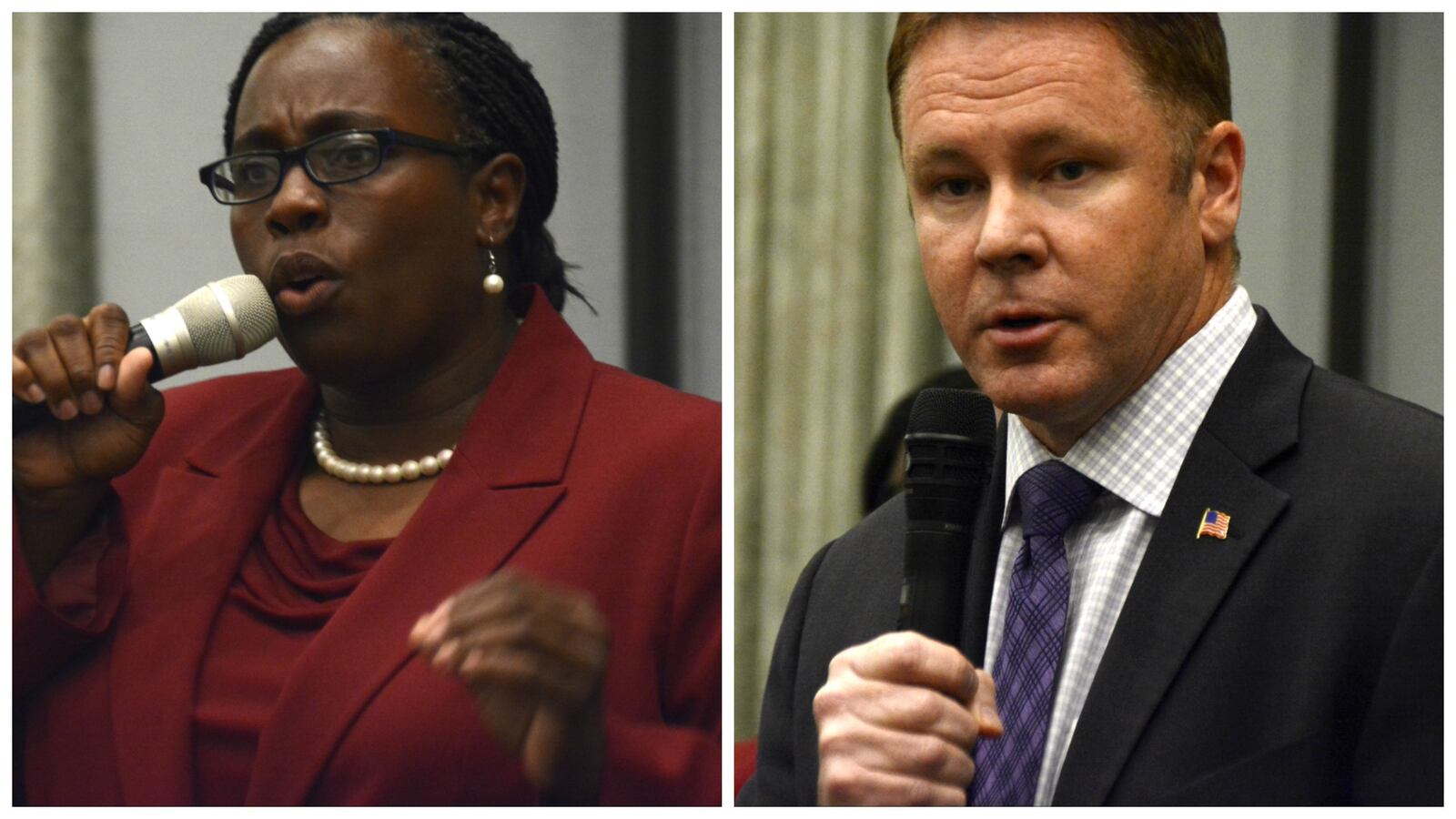 Vanessa Enoch (left) and Congressman Warren Davidson (right).