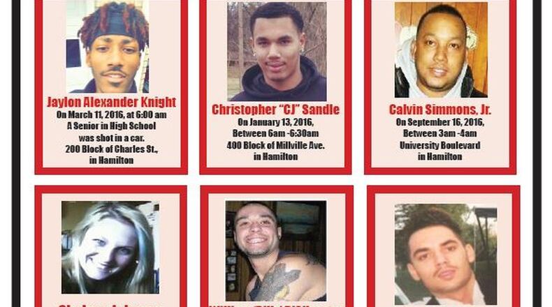 Poster featuring Butler County unsolved homicides. SUBMITTED