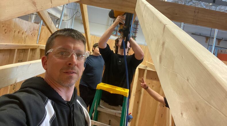 A near tumble off a construction site roof years ago saw Tim Carpenter decide it was better to land in a new career as a high school instructor. And Carpenter, who for the last 16 years has been a Career Tech Education Instructor specializing in construction, has just been recognized as Ohio’s best in his field. Carpenter, who teaches at Butler Tech’s program at Hamilton High School, has won this year’s Ohio’s Association for Career and Technical Education (ACTE) “Outstanding Educator in Community Service” award. CONTRIBUTED