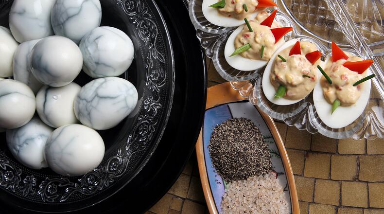 Spider Web Eggs and Devilish Eggs