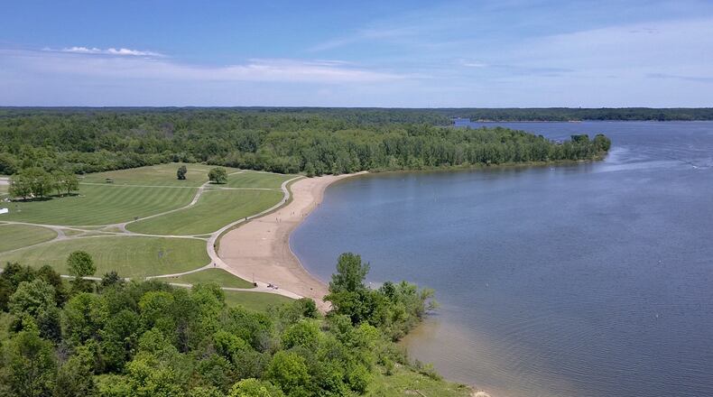 An aerial view shows Caesar Creek. FILE