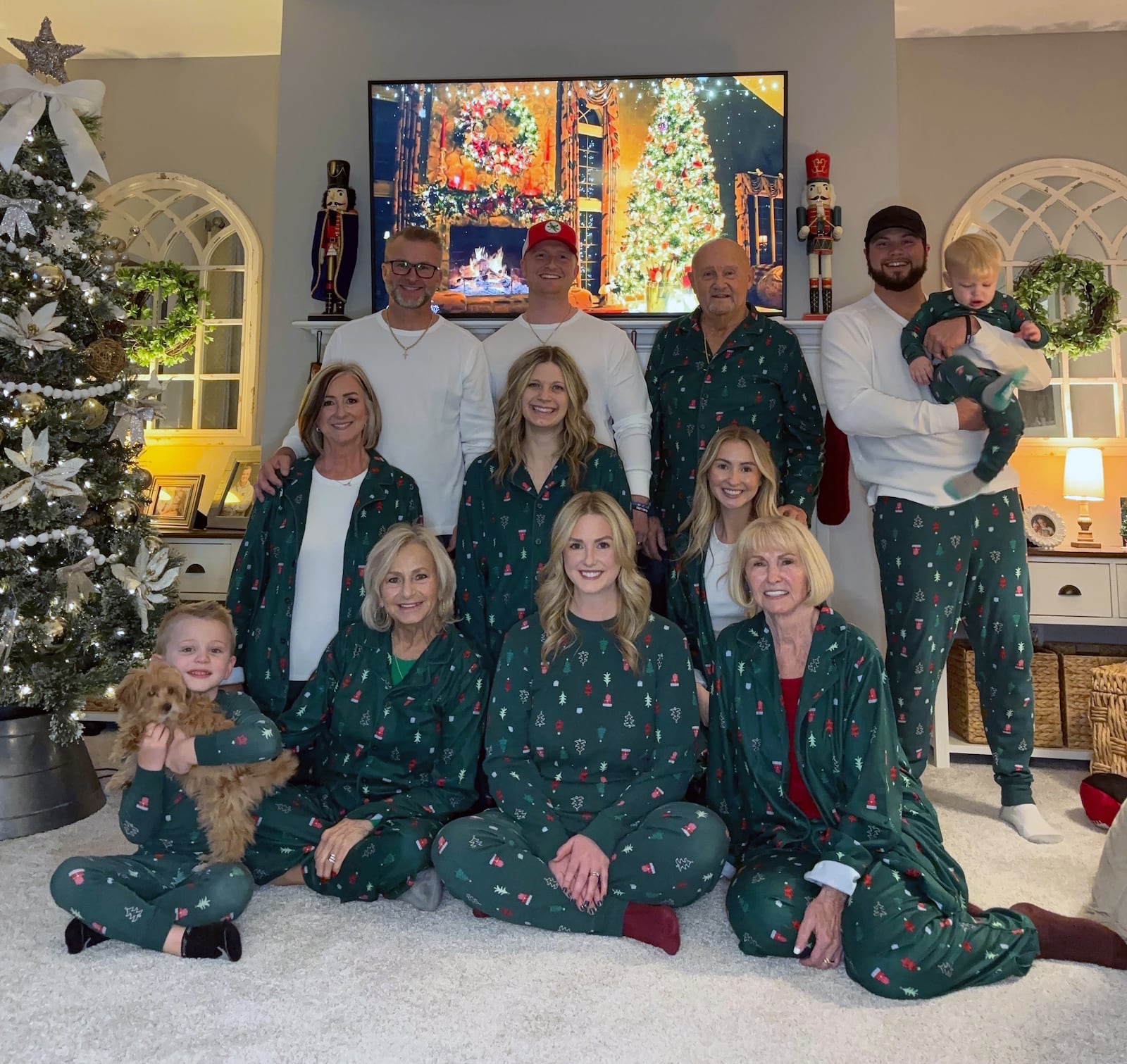 The Fussnecker Family Christmas 2025
Left to Right back row: Pastor Scott Fussnecker, so Scott, father Simon Fussnecker, Son in law Tyler Zimmerman Sr holding grandson, Beaux Zimmerman;
Middle row: wife Jennifer Fussnecker, daughter in law Alli Fussnecker, daughter Madilyn Fussnecker
Front row: Grandson Tyler Zimmerman holding dog Honey; mother Rebecca Fussnecker, daughter Claudia Zimmerman and mother in law Kaye McPherson CONTRIBUTED