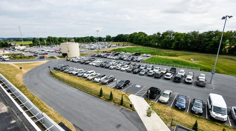 A portion of the parking at the Spooky Nook Sports Complex near Manheim, Pa.