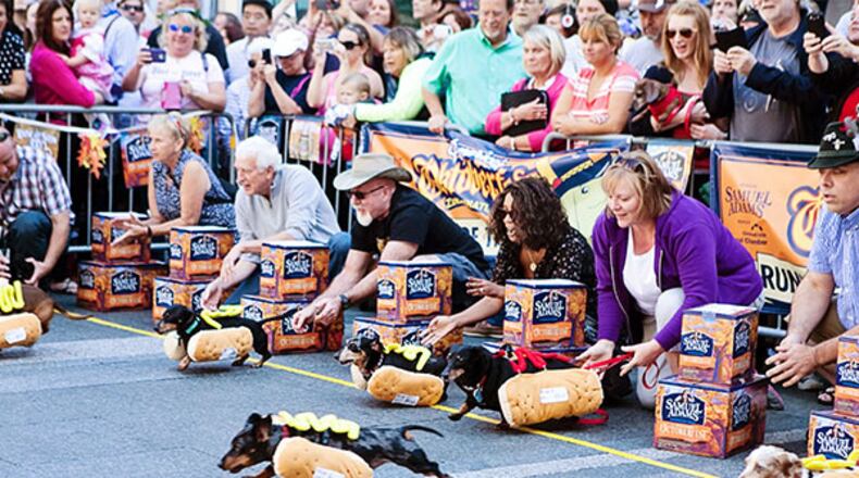 The running of the weiners always heralds the start of Oktoberfest Zinzinnati that is going on in downtown Cincinnati this weekend.