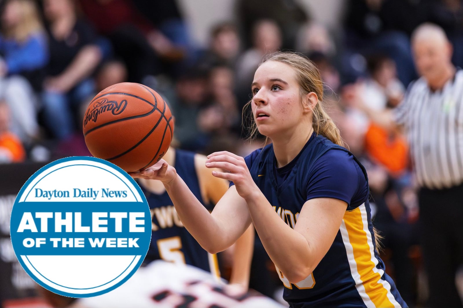 Oakwood senior Caroline Roelle is the Dayton Daily News Athlete of the Week for the week of Dec. 8-14. CONTRIBUTED