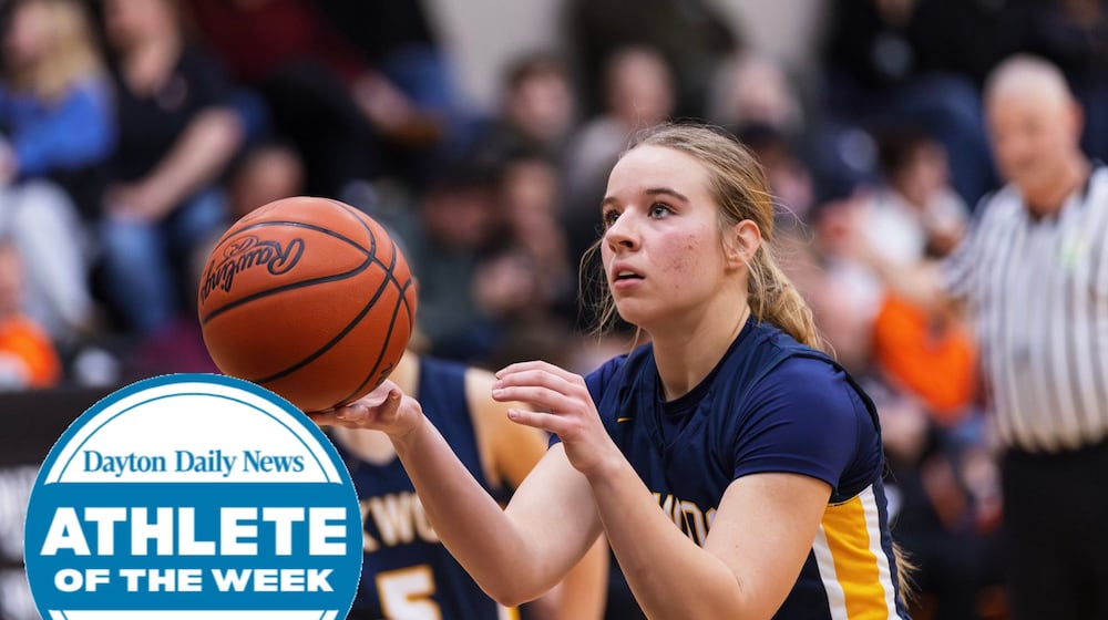 Oakwood senior Caroline Roelle is the Dayton Daily News Athlete of the Week for the week of Dec. 8-14. CONTRIBUTED
