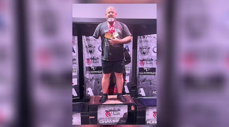 Middletown resident Mike Diehl brought home international gold in a recent strongman competition with a top finish in a London contest of strength. CONTRIBUTED