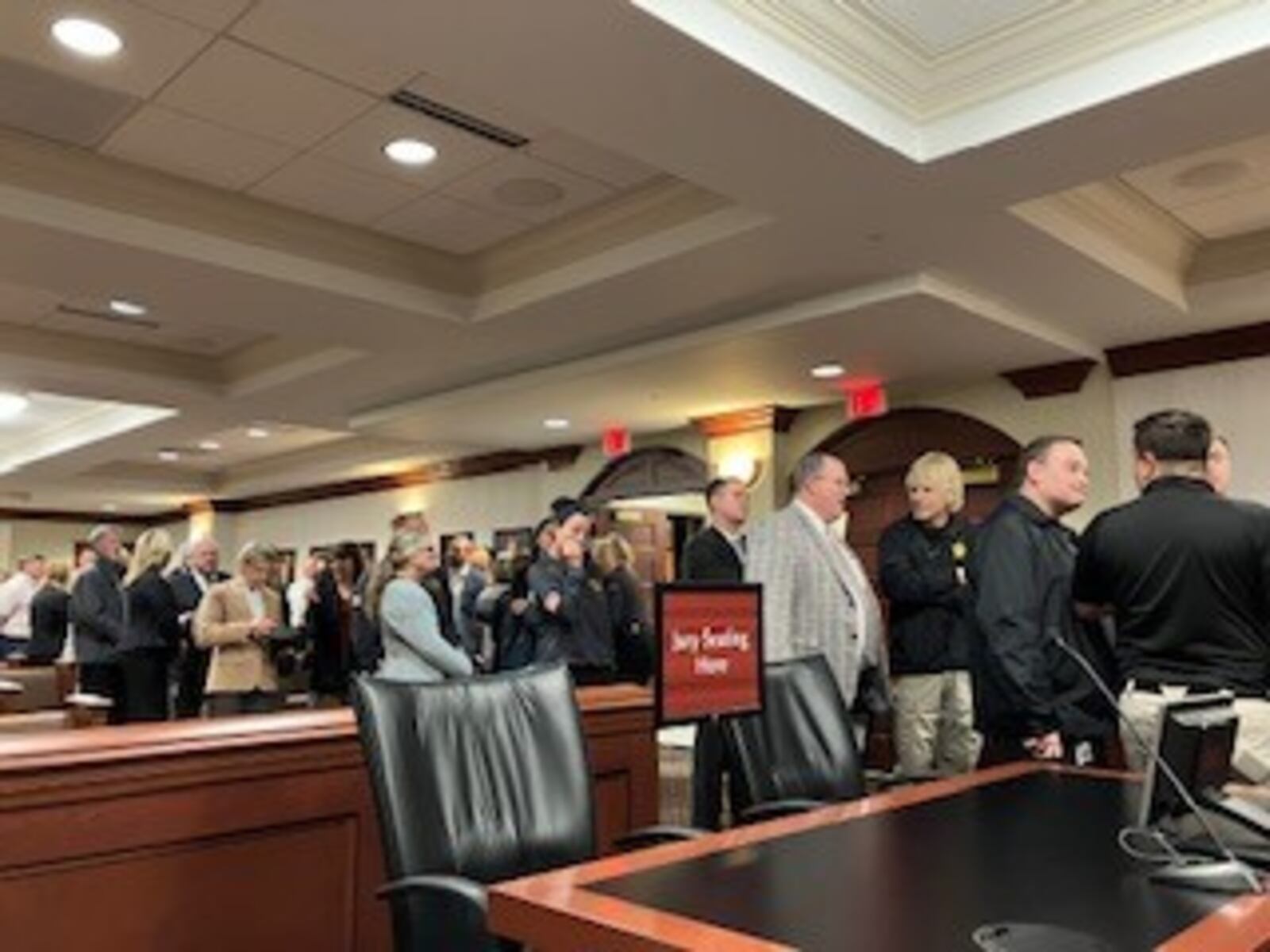 It was standing room only Monday for to say goodbye to retiring Butler County Common Pleas Judge Noah Powers II. LAUREN PACK/STAFF