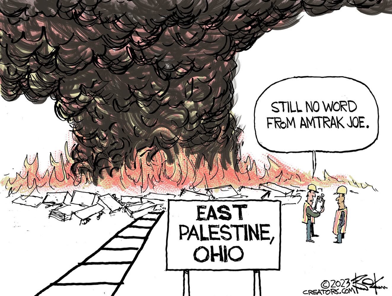 WEEK IN CARTOONS: Ohio derailment, unidentified flying objects and more