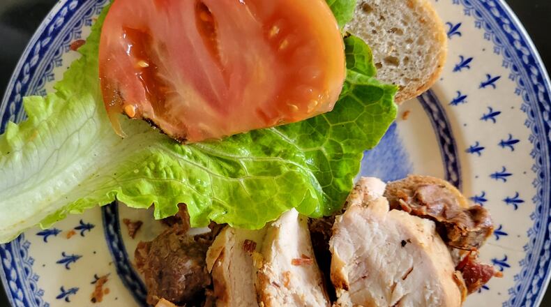 When you have turkey leftovers this Thanksgiving, consider an Oxford club sandwich composed entirely with local ingredients: Slices of Bowman & Landes turkey, Smoking Goose bacon from Indiana, and lettuce from Kristi Hutchinson’s 5 Oaks Organics or Jennifer Bayne’s 7 Wonders Farm. CONTRIBUTED