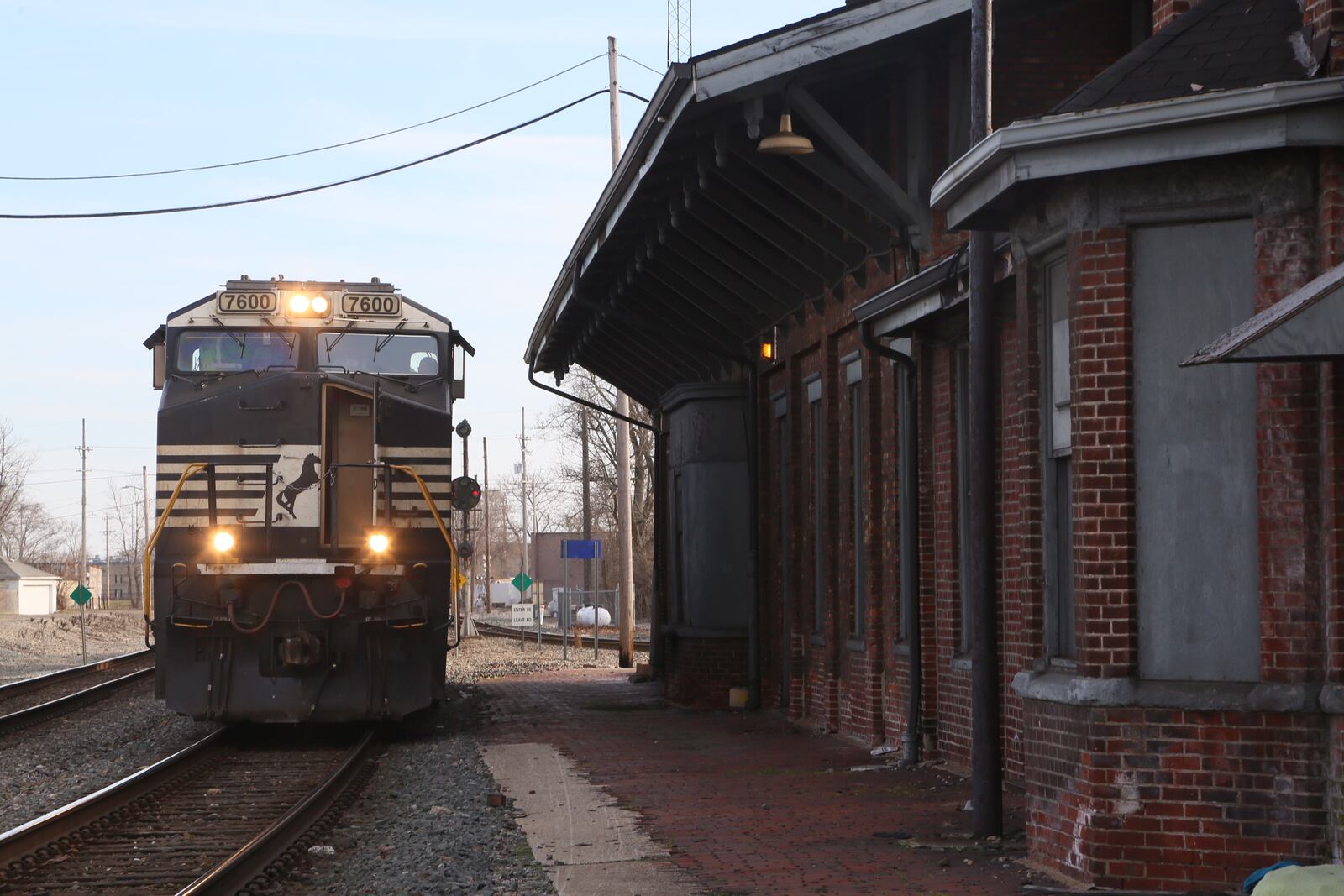 A pedestrian was struck this afternoon by a Hamilton train near the Martin Luther King and Pershing Avenue intersection, police said. GREG LYNCH/STAFF
