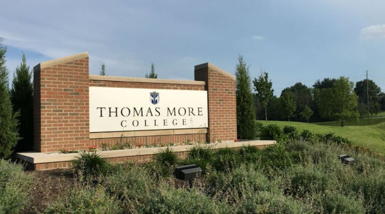 The entrance to Thomas More College in Crestview Hills, Ky. DAVE NIINEMETS/WCPO