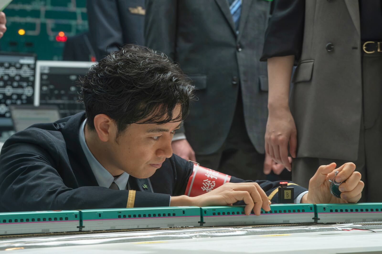 This image released by Netflix shows Takumi Saito in a scene from "Bullet Train Explosion." (Netflix via AP)