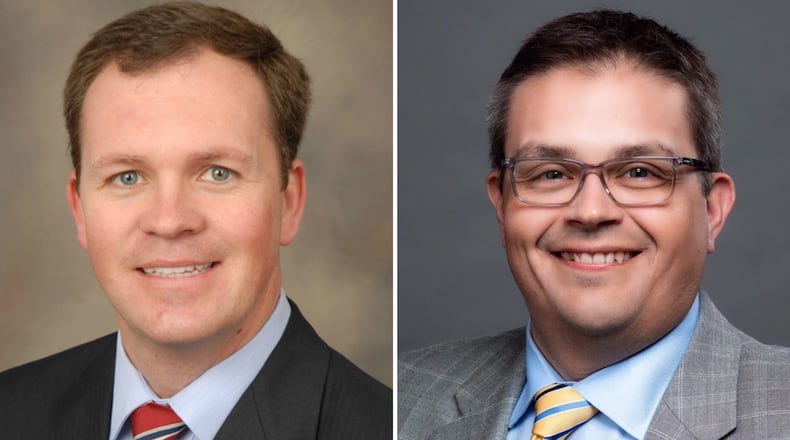 The candidates for Butler County auditor, on the Nov. 8, 2022 ballot, are Republican Roger Reynolds and Democrat Mike Dalesandro. CONTRIBUTED