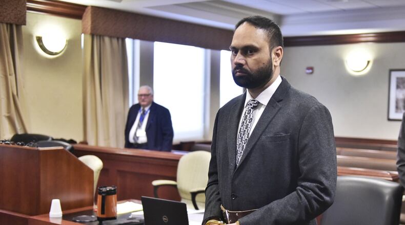 Gurpreet Singh, man accused of killing four members of his family in West Chester Twp., appeared for a hearing on multiple motions in Butler County Common Pleas Court Friday, March 6, 2020 in Hamilton. NICK GRAHAM / STAFF
