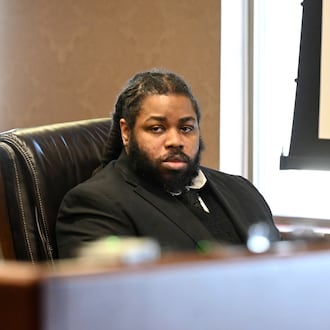 Anthony Brown, 35, was sentenced to 26 years to life in the double 2022 shooting that killed Adam Black and wounded Eric Ruff. He pleaded guilty in September to two counts, including murder with a gun specification. Pictured is Brown in the courtroom of Butler County Common Pleas Judge Dan Haughey on Monday, Dec. 15, 2025. MICHAEL D. PITMAN/STAFF