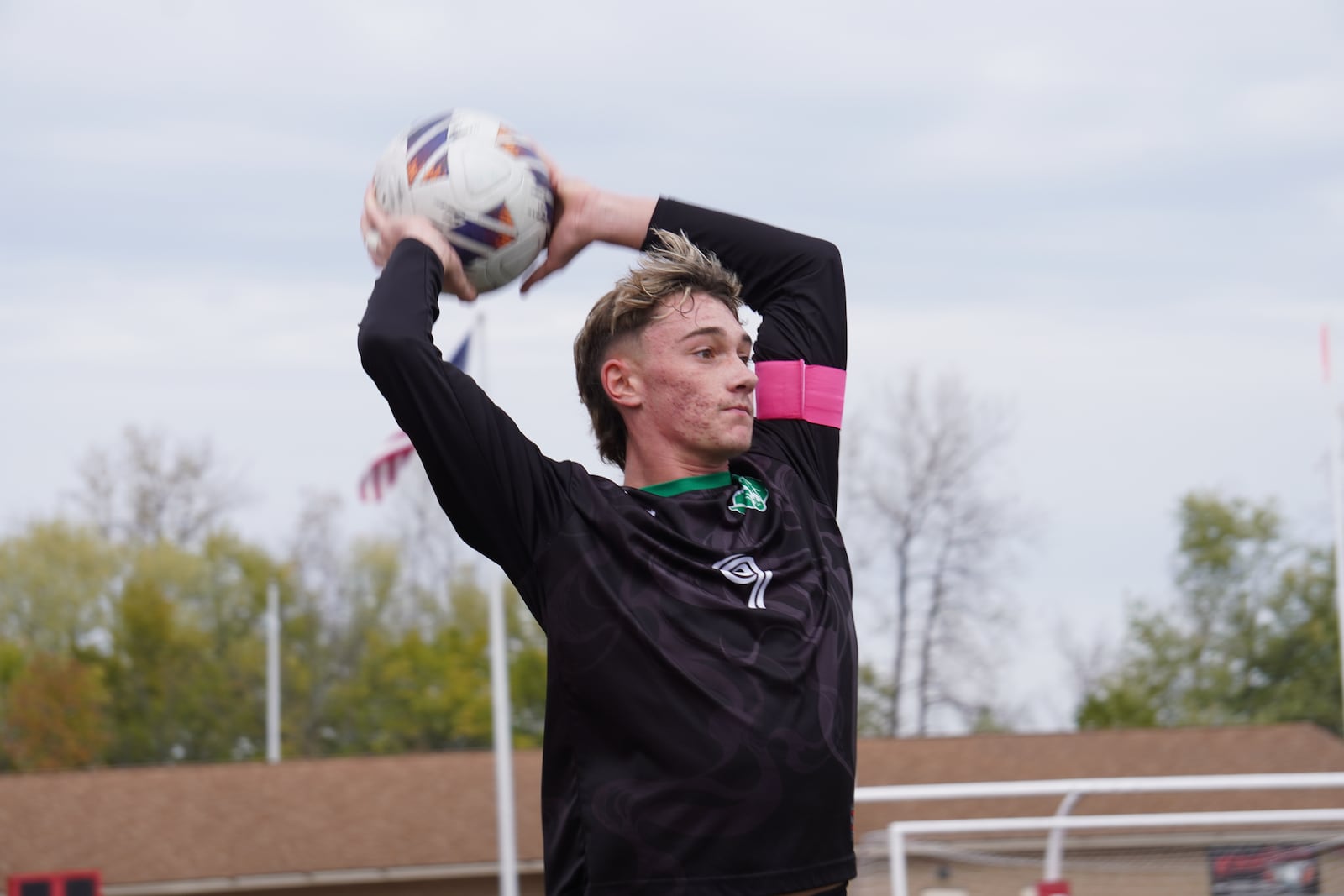 Badin’s Luke Hickey attempts a throw-in against Tippecanoe earlier this postseason. CHRIS VOGT / CONTRIBUTED