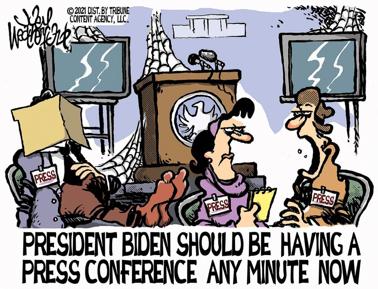 Week in cartoons: Biden press conference, Georgia voting rules and more