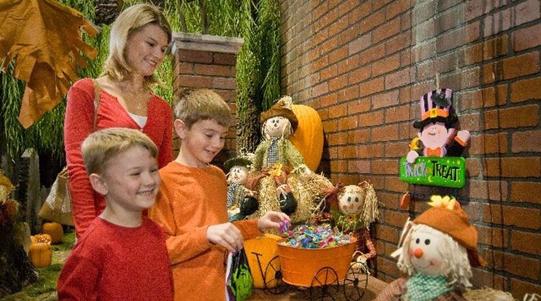 Children enjoying Jack-O-Lantern Junction at EnterTRAINment Junction in West Chester Twp. CONTRIBUTED