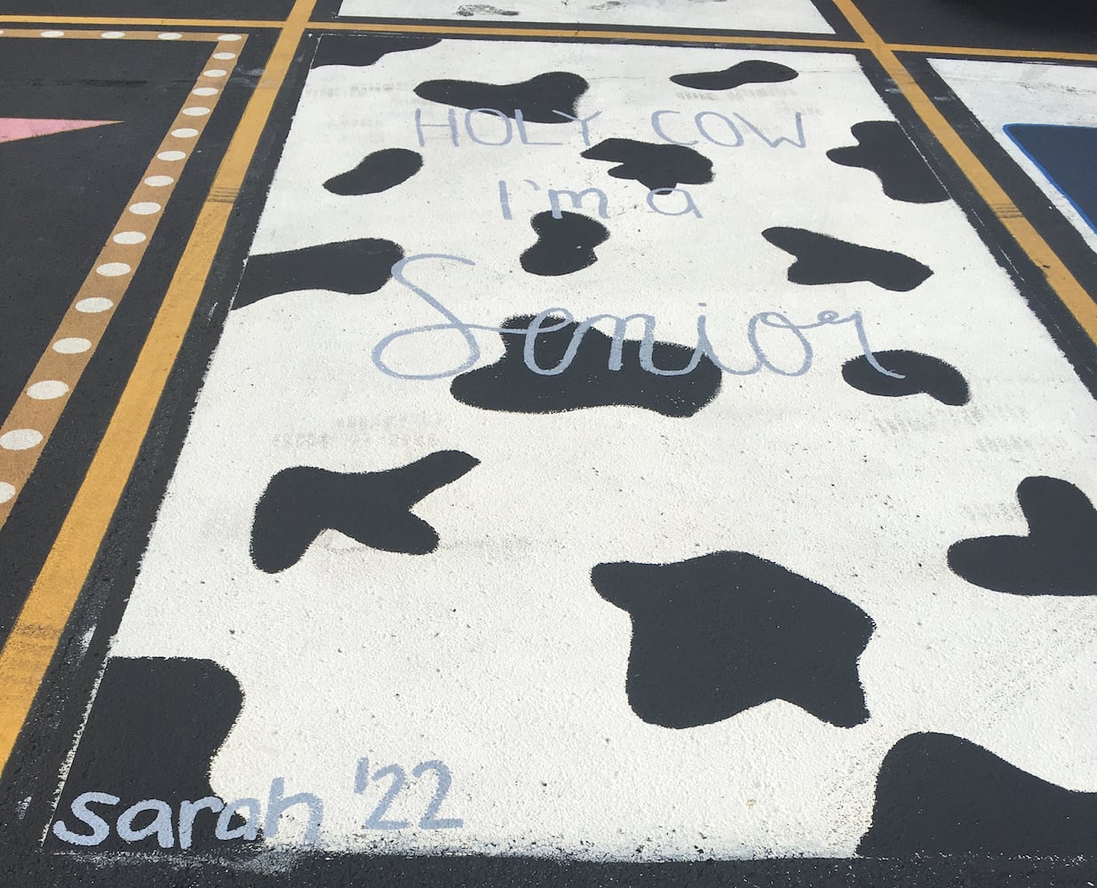 Badin senior parking lot spaces