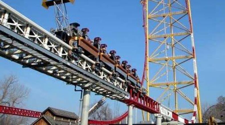 Top Thrill Dragster was the first "Strata Coaster", loosely defined as a complete circuit coaster that is over 400 feet tall. Located at Cedar Point Amusement Park in Sandusky, it reached speeds of up to 120 mph.