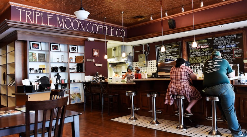 Triple Moon Coffee Company in Middletown will start offering dine-in service on Monday. NICK GRAHAM/STAFF
