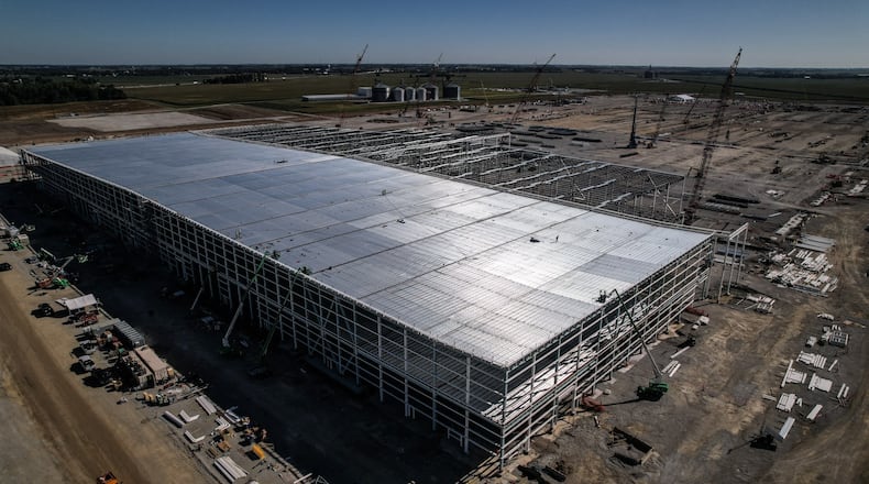 The $4.4 billion EV battery plant built by Honda and LG, which is expected to create 2,200 jobs, is under construction in Fayette County, just east of Greene County, employing hundreds of construction workers. A year ago, Chair Jerome Powell warned that the Fed was prepared to be similarly aggressive toward high inflation, saying its rate hikes would cause “some pain” in the form of higher unemployment. At a news conference last week, he suggested that a soft landing remains a “possible," if not guaranteed, outcome.  JIM NOELKER/STAFF
