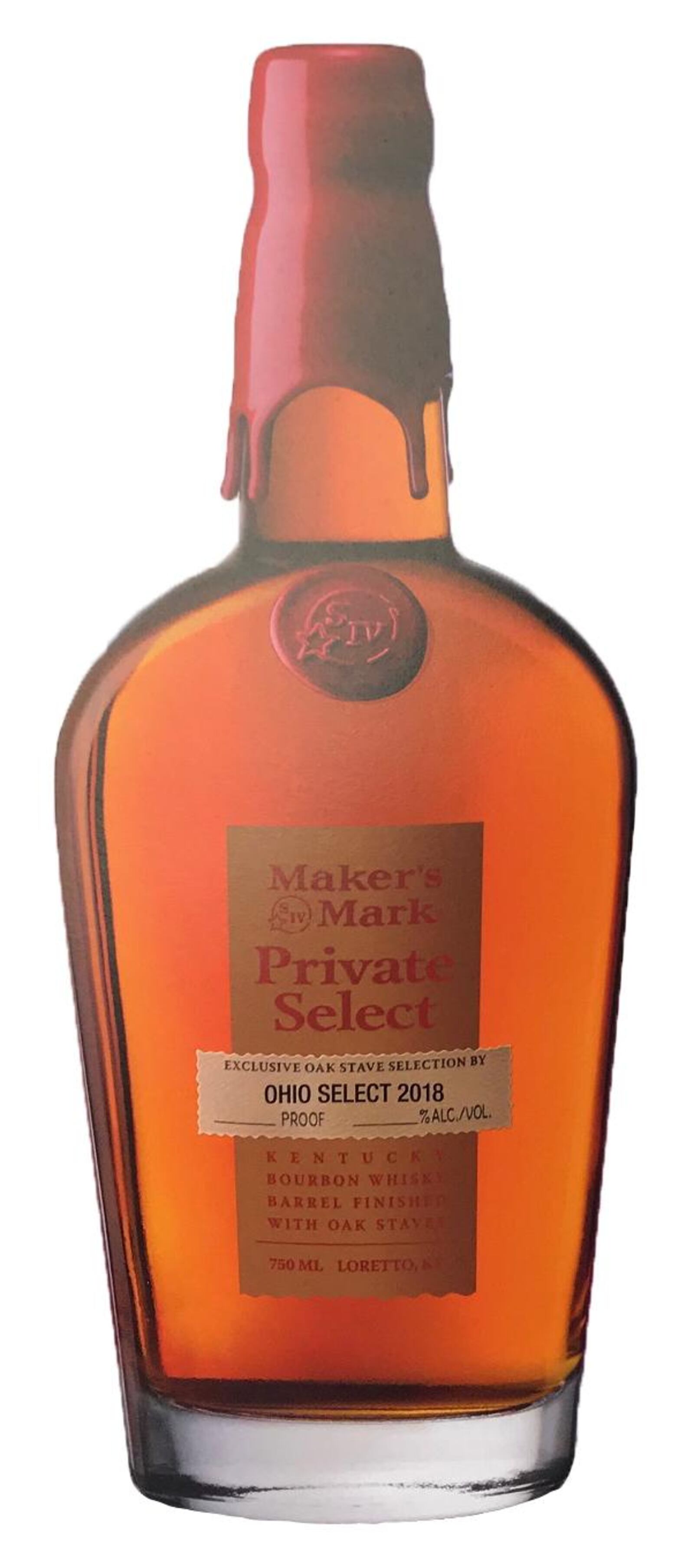 The special Maker's Mark Ohio Private Select bottling. Photo from the Ohio Division of Liquor Control