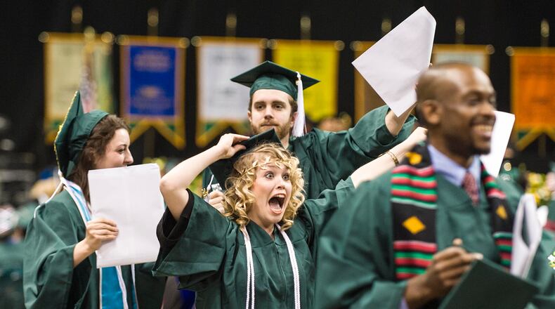 File photo of Wright State university graduates.