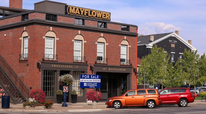 The Mayflower building, which is located at 9 W. Main St. in downtown Troy, is on the market for $2.915 million. One-time tenant Anthony "Tony" Scott is facing felony and civil charges in conjunction with his business dealings. BRYANT BILLING / STAFF