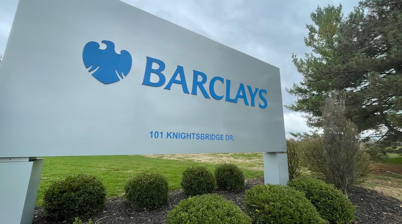Barclays which has a contact center on Knightsbridge Drive in Hamilton is looking to hire 1,000 jobs nationwide and a significant number of those jobs could land in Hamilton. MICHAEL D. PITMAN/STAFF