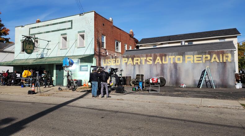 "The Bikeriders," a movie from Stoplight Pictures Inc., being shot in Middletown at the former Lakeside Inn. NICK GRHAM/STAFF