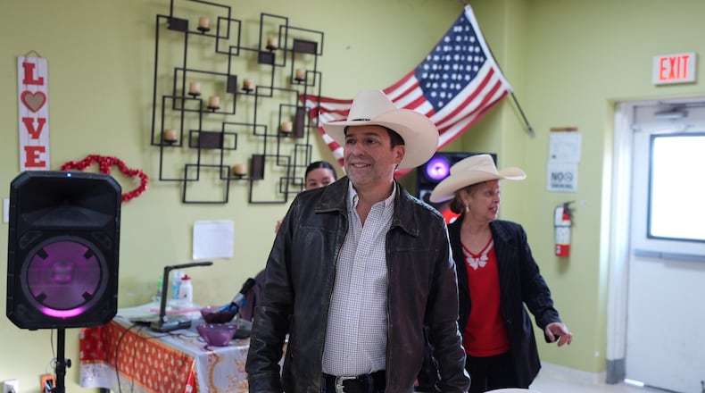 Democratic candidate for congress Bobby Pulido makes a campaign stop in Pharr, Texas, Tuesday, Feb. 10, 2026. (AP Photo/Eric Gay)
